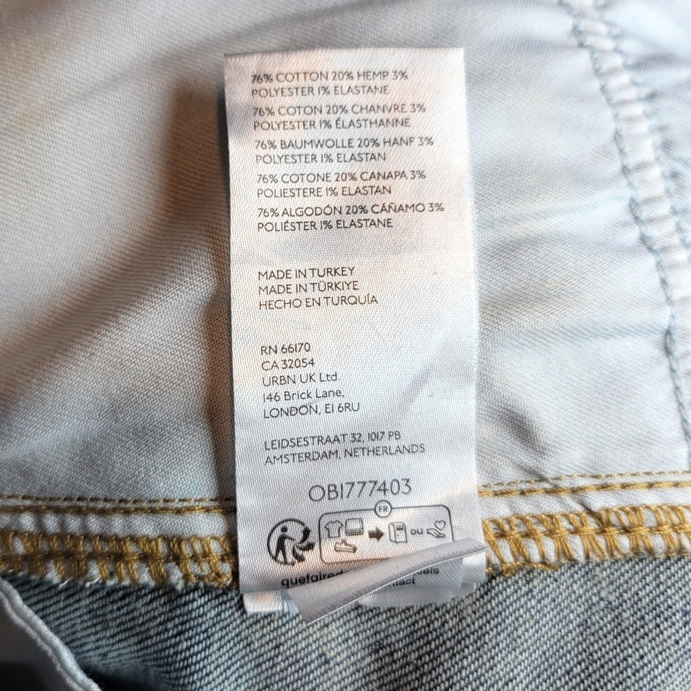 Anthropologie Pilcro Wide Leg Jeans 29 Dark Wash High Rise Western Coastal Boho - Picture 6 of 9